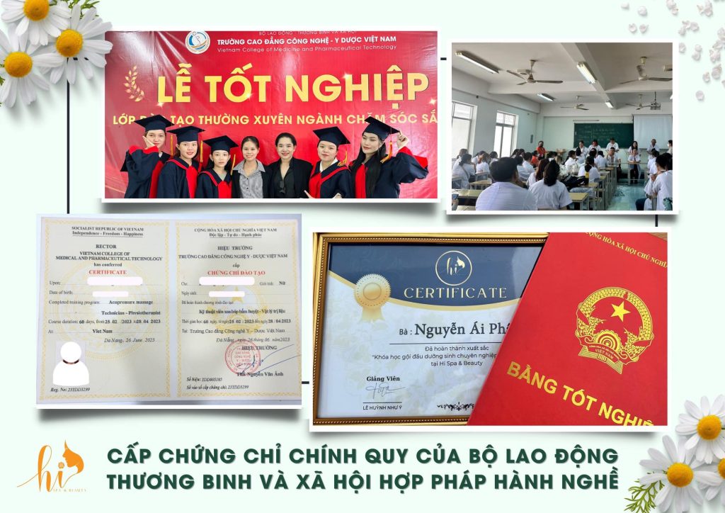 Học viên tốt nghiệp khóa học tại Hi Spa