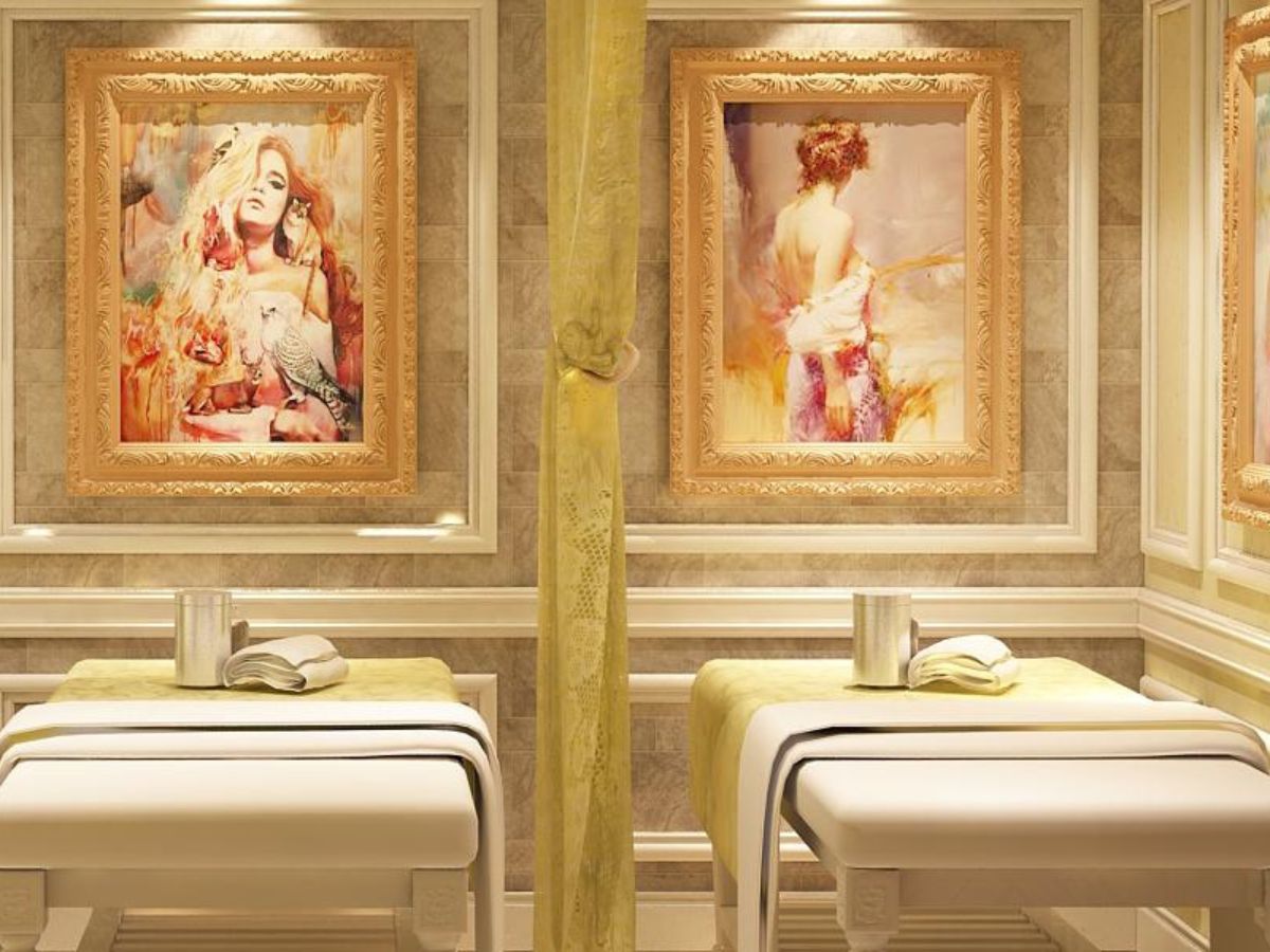 Mẫu decor Spa gội đầu dưỡng sinh gần gũi thiên nhiên