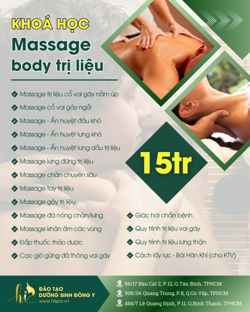 Khóa học chuyên sâu về massage body trị liệu