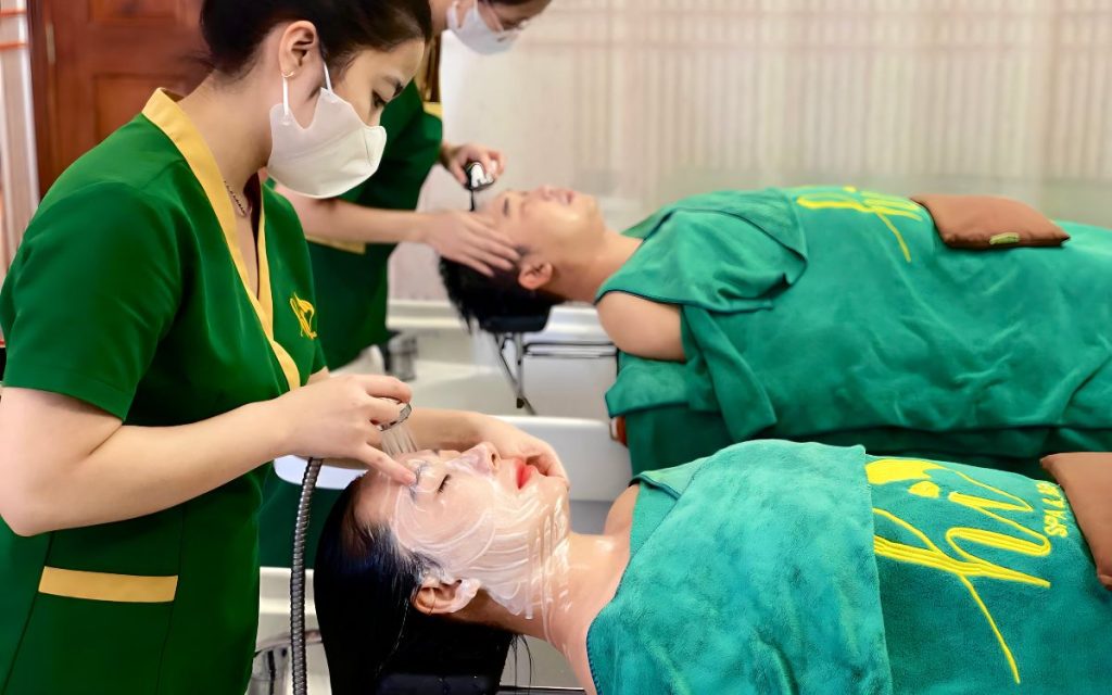 Các bước thực hiện “Thư Giãn Dưỡng Tóc”