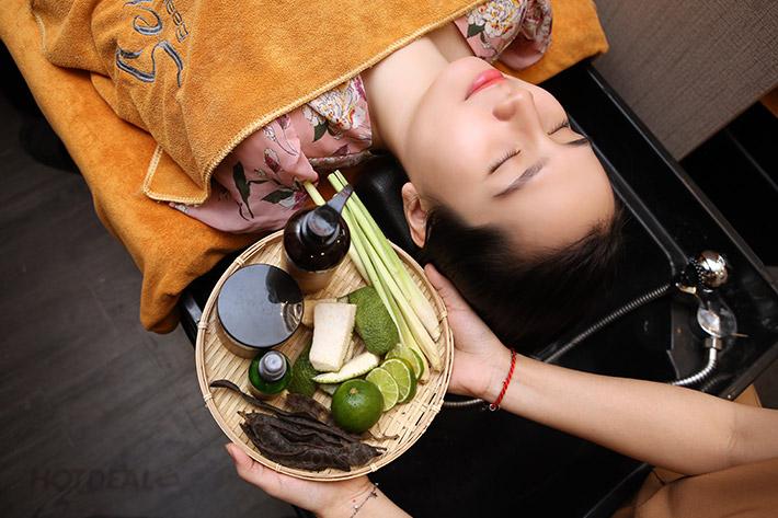 Quy trình gội đầu dưỡng sinh, massage tại Cỏ thơm spa