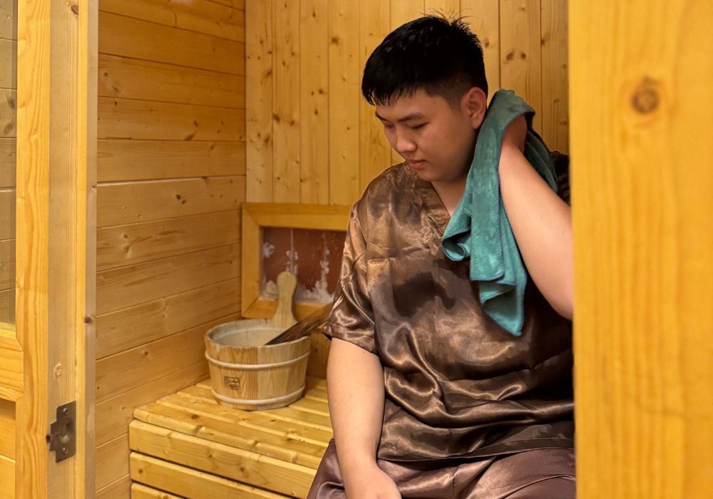 Có xông hơi cho khách